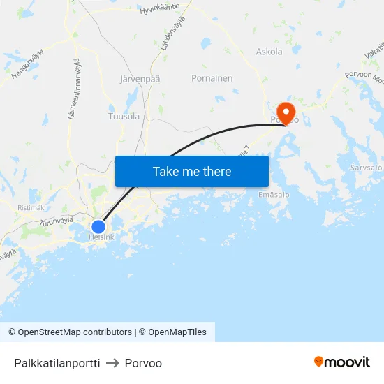 Palkkatilanportti to Porvoo map