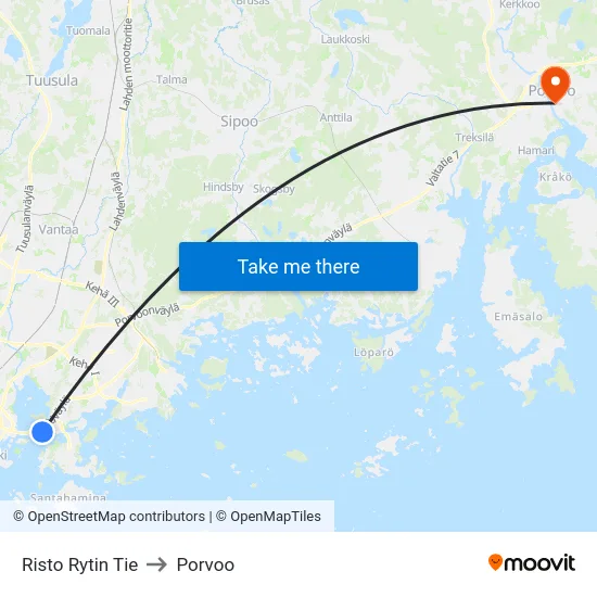 Risto Rytin Tie to Porvoo map