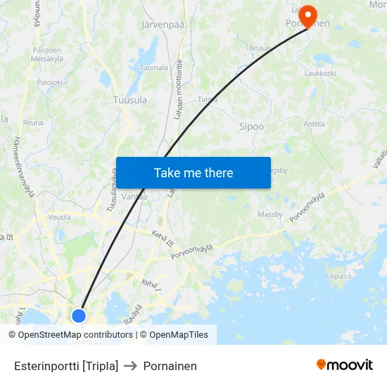 Esteri's Gate [Tripla] to Pornainen map