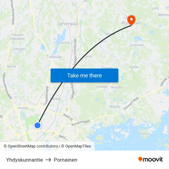 Community Road to Pornainen map
