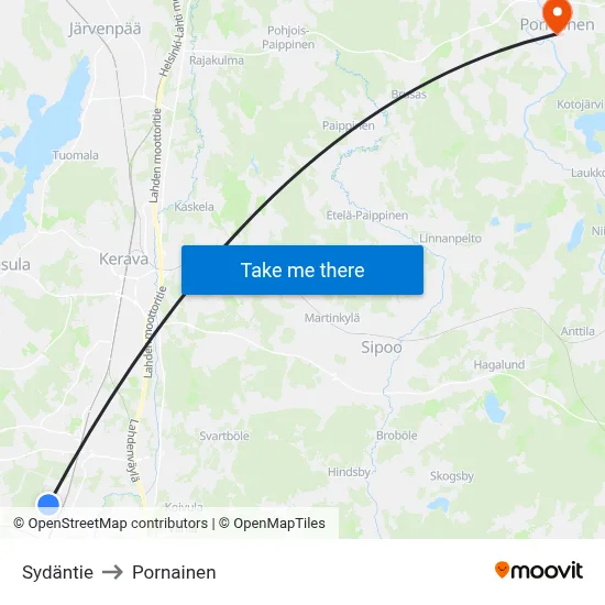 Heart Road to Pornainen map