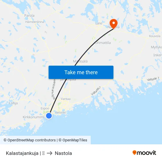 Kalastajankuja | 🏫 to Nastola map