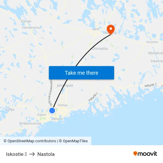 Iskostie | 🛍️🩺 to Nastola map