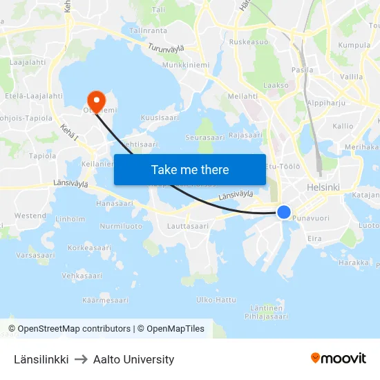 West Link to Aalto University map