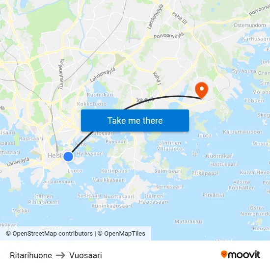 House of Nobility to Vuosaari map