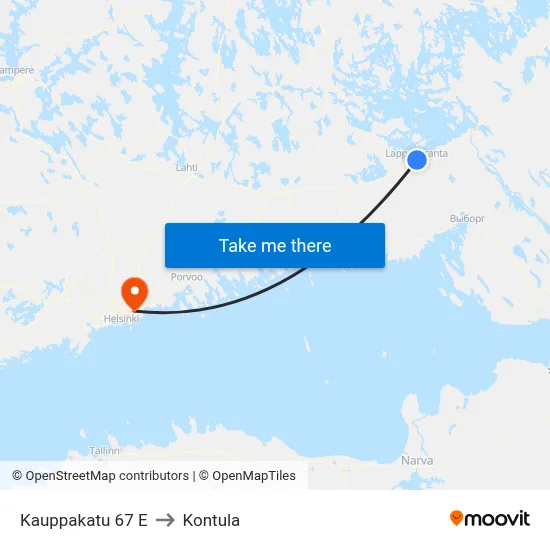 Shopping Street 67 E to Kontula map