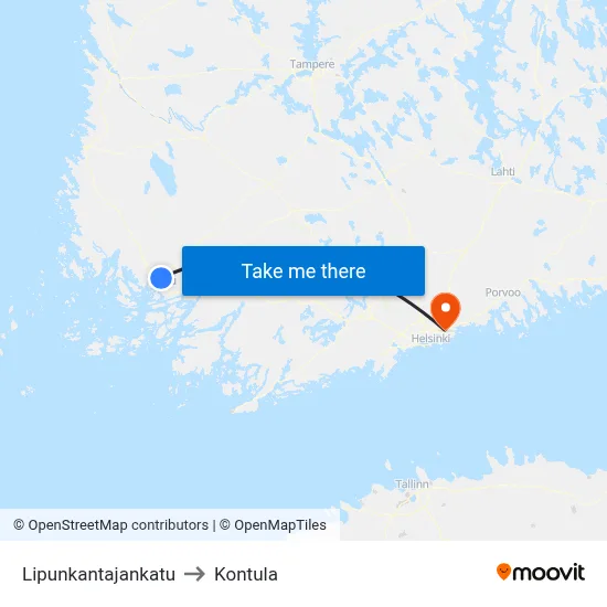 Lipunkantajankatu to Kontula map