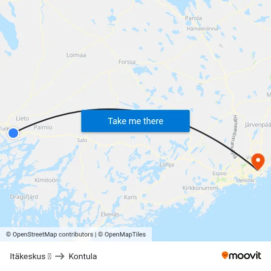 Itäkeskus 🛍️ to Kontula map