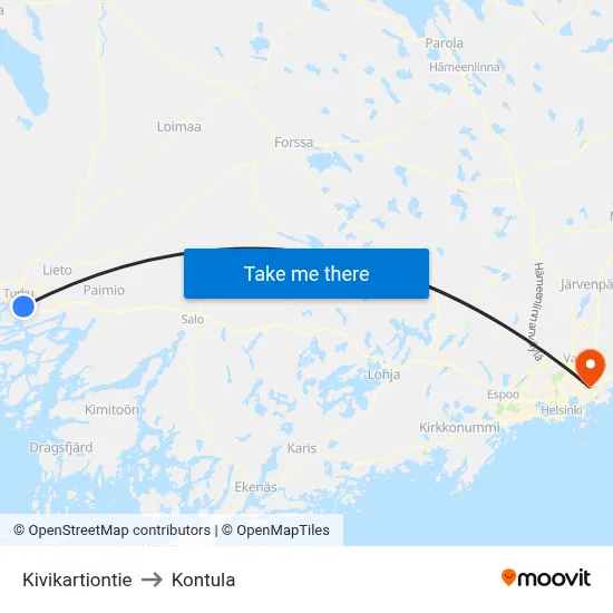 Kivikartiontie to Kontula map