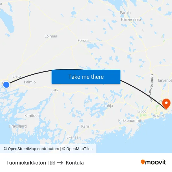 Tuomiokirkkotori | 🌳🍽 to Kontula map