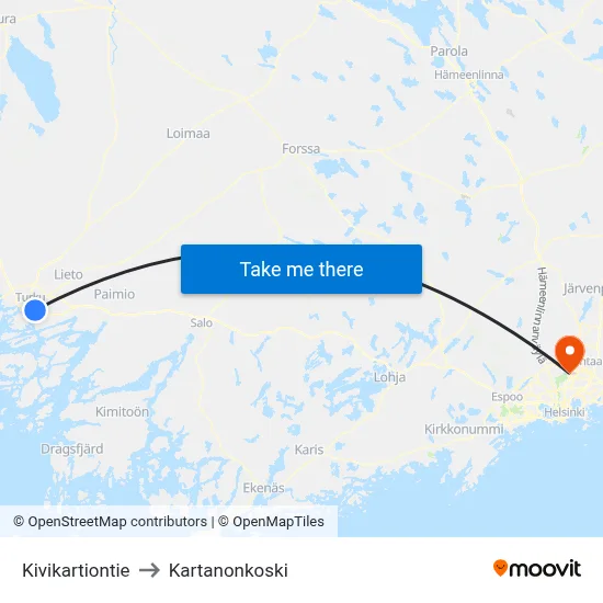 Kivikartiontie to Manor Rapids map