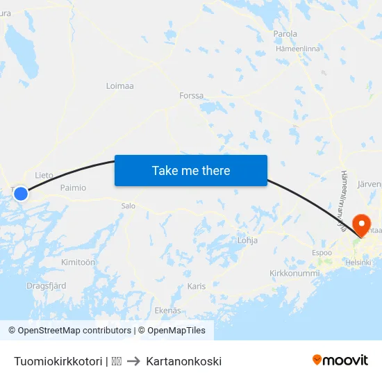 Tuomiokirkkotori | 🌳🍽 to Manor Rapids map