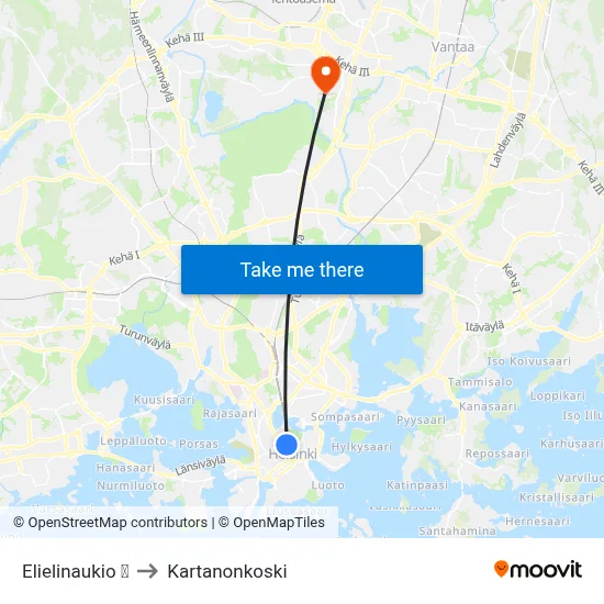 Elielinaukio | 🚆 to Manor Rapids map