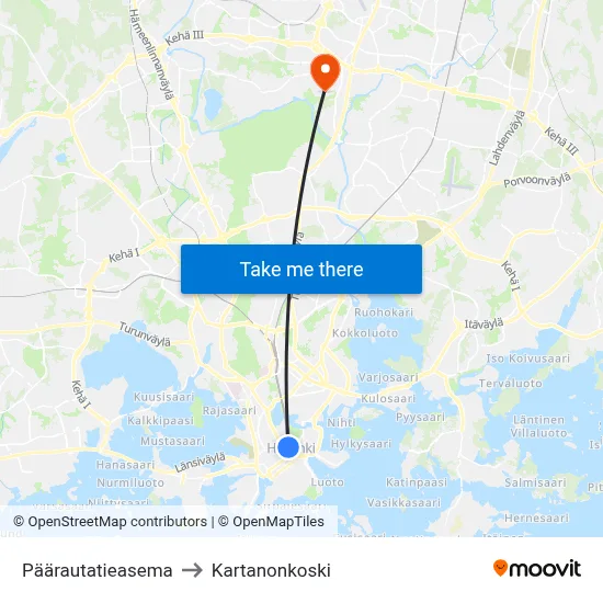 Central Railway Station to Manor Rapids map