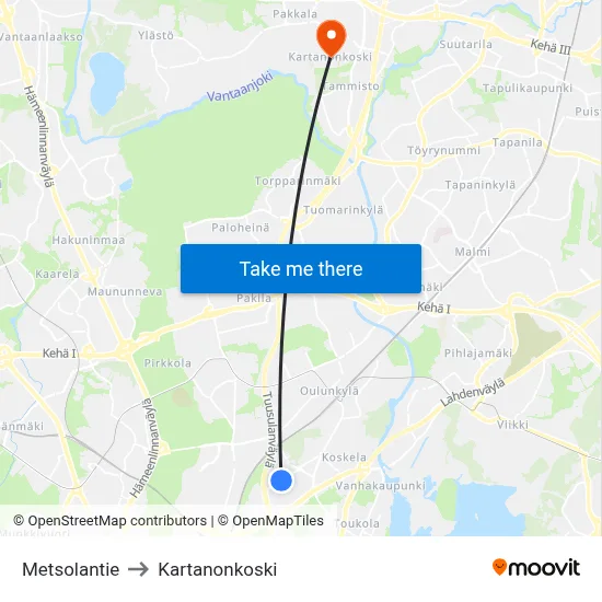 Metsola Road to Manor Rapids map