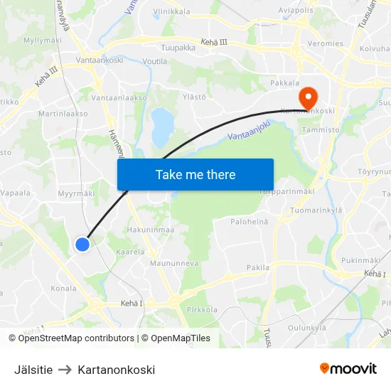 Jälsi Road to Manor Rapids map