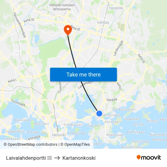 Laivalahdenportti 🏢🛒 to Manor Rapids map