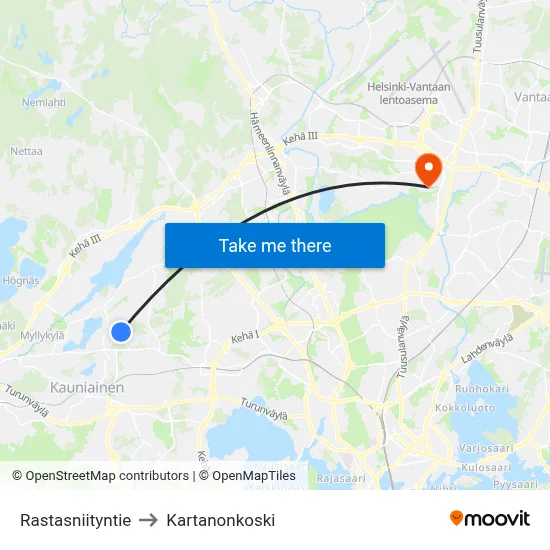 Thrush Meadow Road to Manor Rapids map