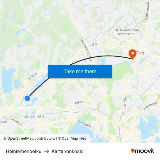 Heiniemi Path to Manor Rapids map