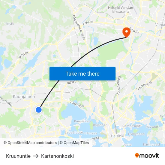 Kruunu Road to Manor Rapids map