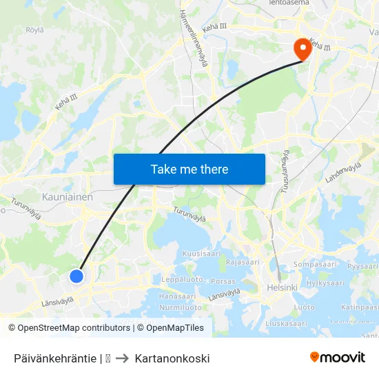 Päivänkehräntie | 🏫 to Manor Rapids map