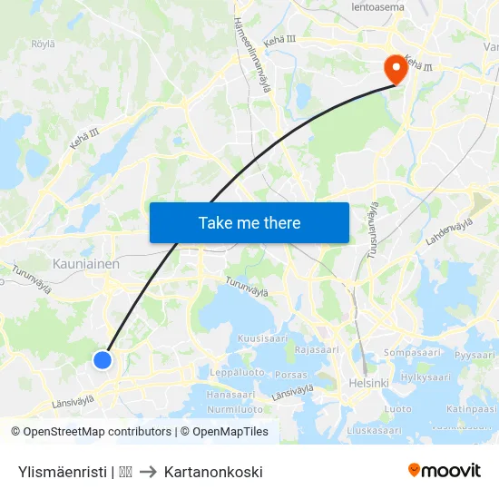 Ylismäenristi | 🌳🏫 to Manor Rapids map