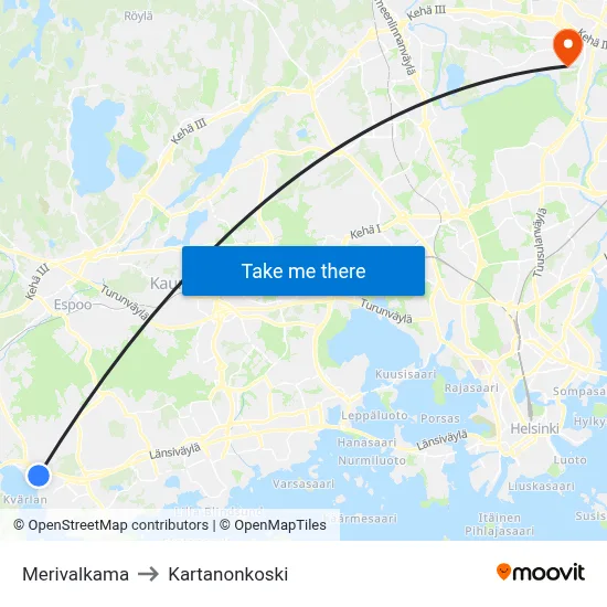 Sea Cove to Manor Rapids map