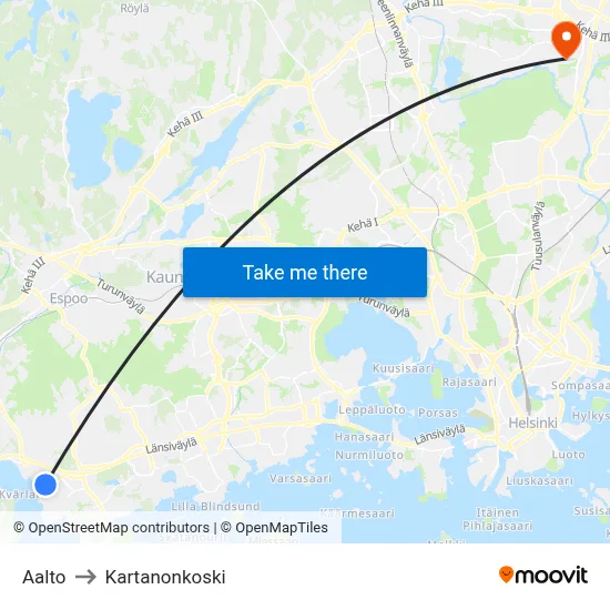 Aalto to Manor Rapids map