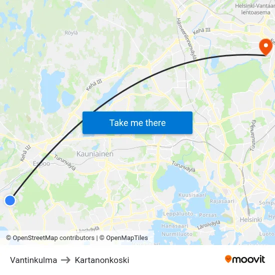 Vantti Corner to Manor Rapids map