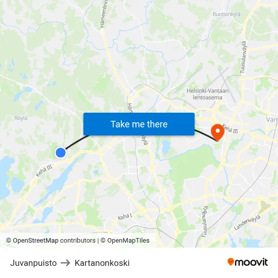 Juva Park to Manor Rapids map