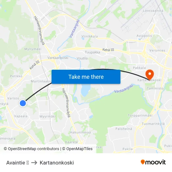 Avaintie | ⚽ to Manor Rapids map