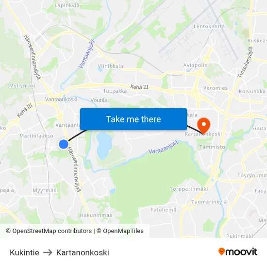 Kukin Road to Manor Rapids map