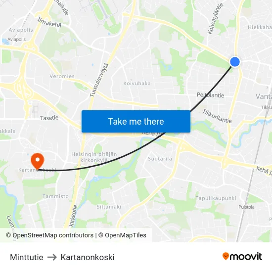 Mint Road to Manor Rapids map