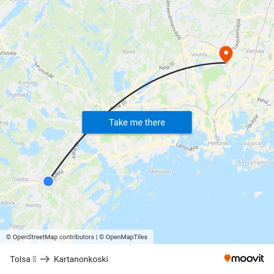 Tolsa 🚆 to Manor Rapids map