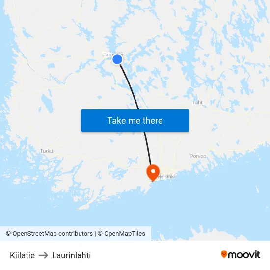 Wedge Road to Laurinlahti map