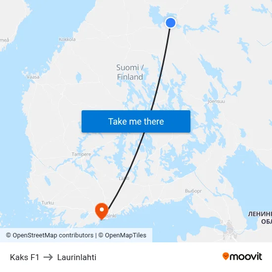 Kaks F1 to Laurinlahti map