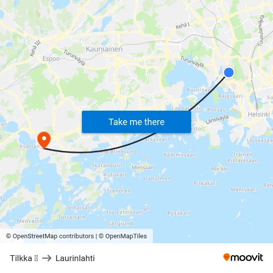 Tilkka | 🛒 to Laurinlahti map