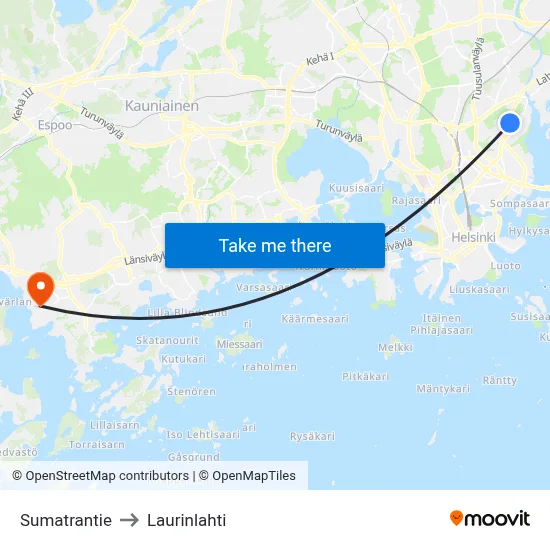 Sumatra Road to Laurinlahti map