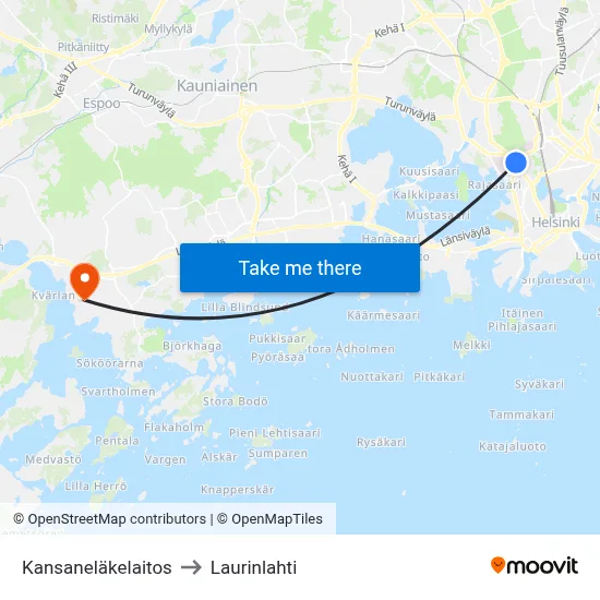 Social Insurance Institution to Laurinlahti map
