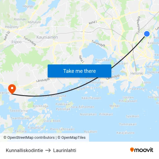 Municipal Home Road to Laurinlahti map