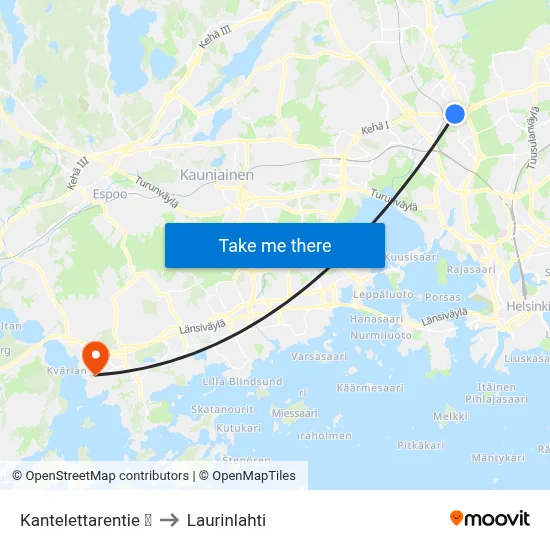 Kantelettarentie 🛍️ to Laurinlahti map