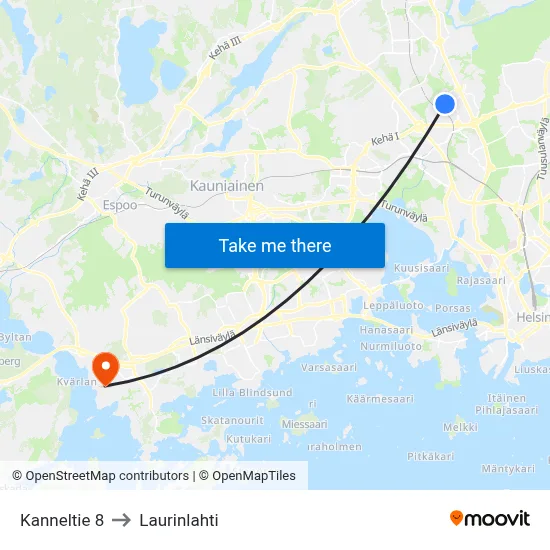8 Kannel Road to Laurinlahti map