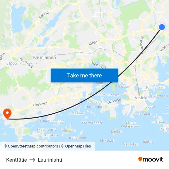 Kenttätie to Laurinlahti map