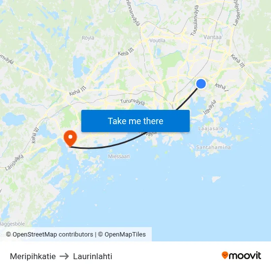 Amber Road to Laurinlahti map