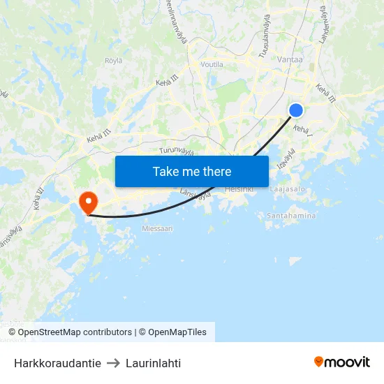 Iron Works Road to Laurinlahti map