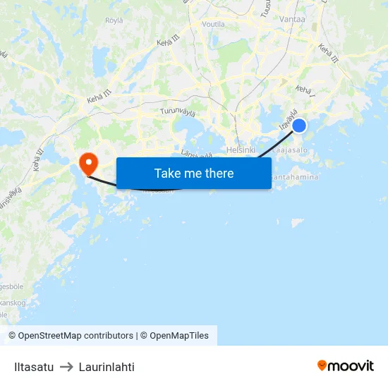 Evening Story to Laurinlahti map
