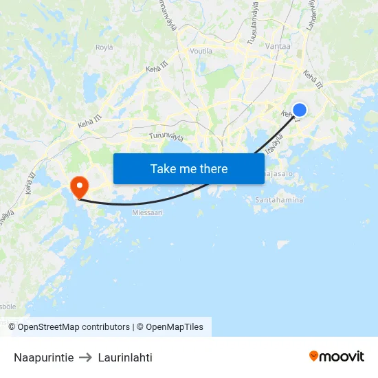 Neighbor Road to Laurinlahti map