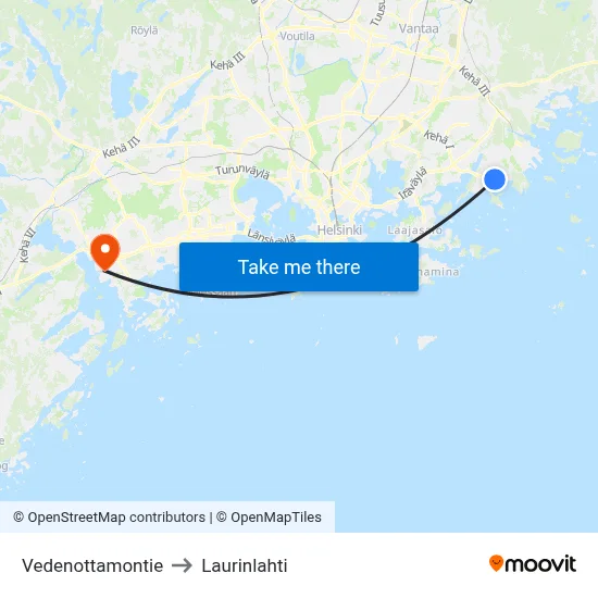 Water Plant Road to Laurinlahti map