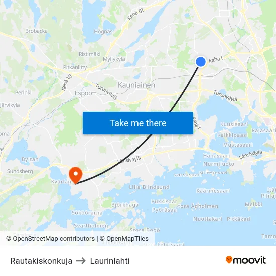 Rail Track Alley to Laurinlahti map