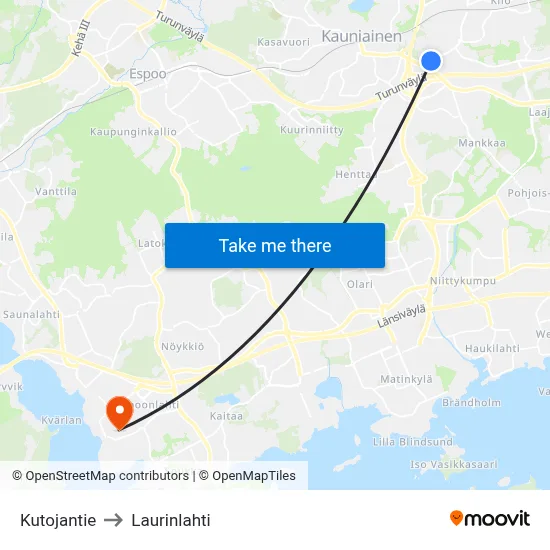 Weaver Road to Laurinlahti map
